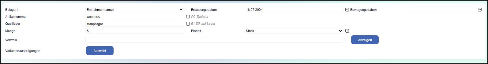 Tutorial: Wie erfasse ich eine Lagerbuchung? 2