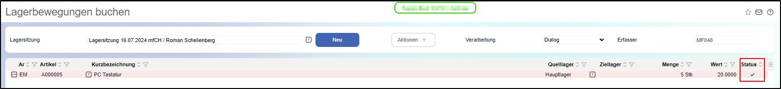 Tutorial: Wie erfasse ich eine Lagerbuchung? 3