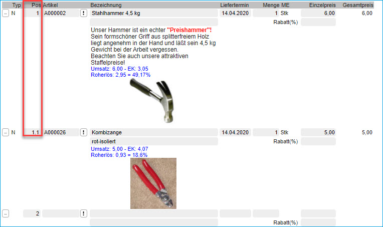Schaltfläche Daten 23