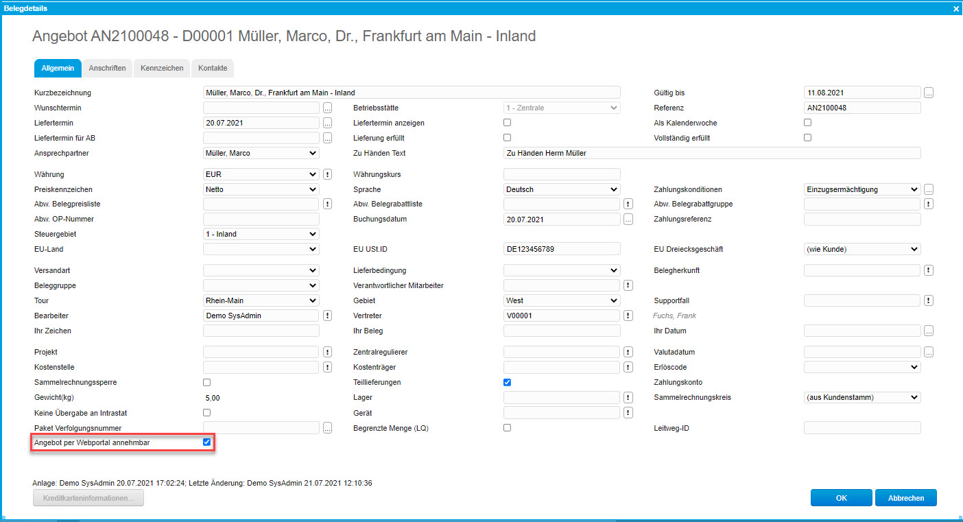 Offene Angebote Portal 9