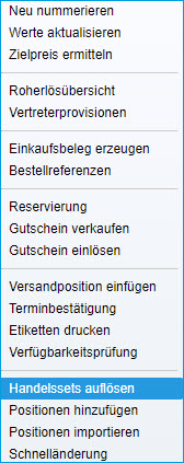 Schaltfläche Positionen 0