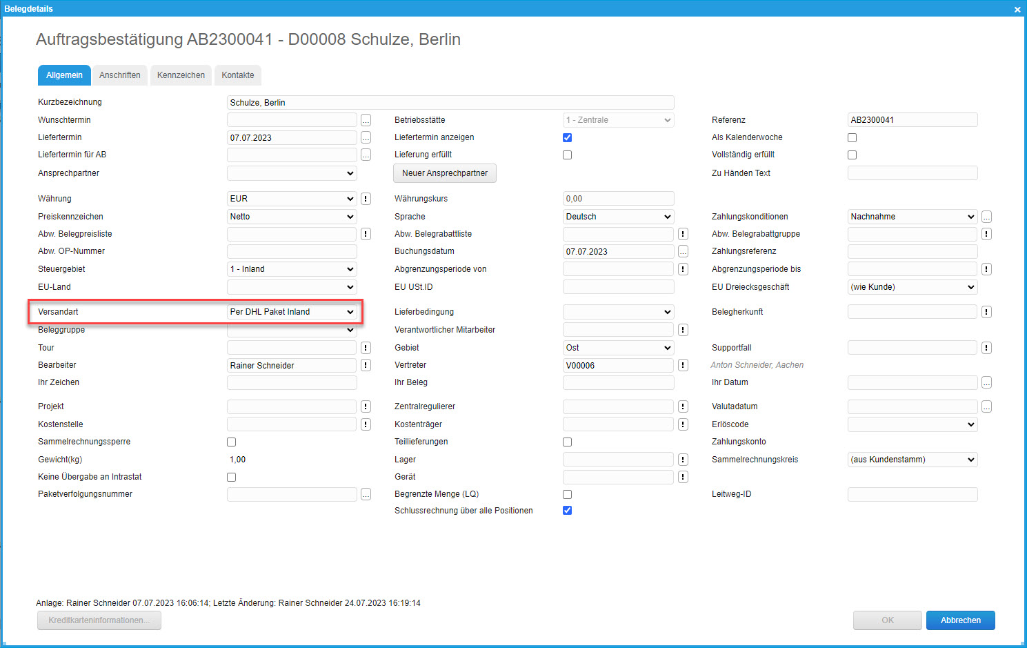 Versandposition einfügen 2