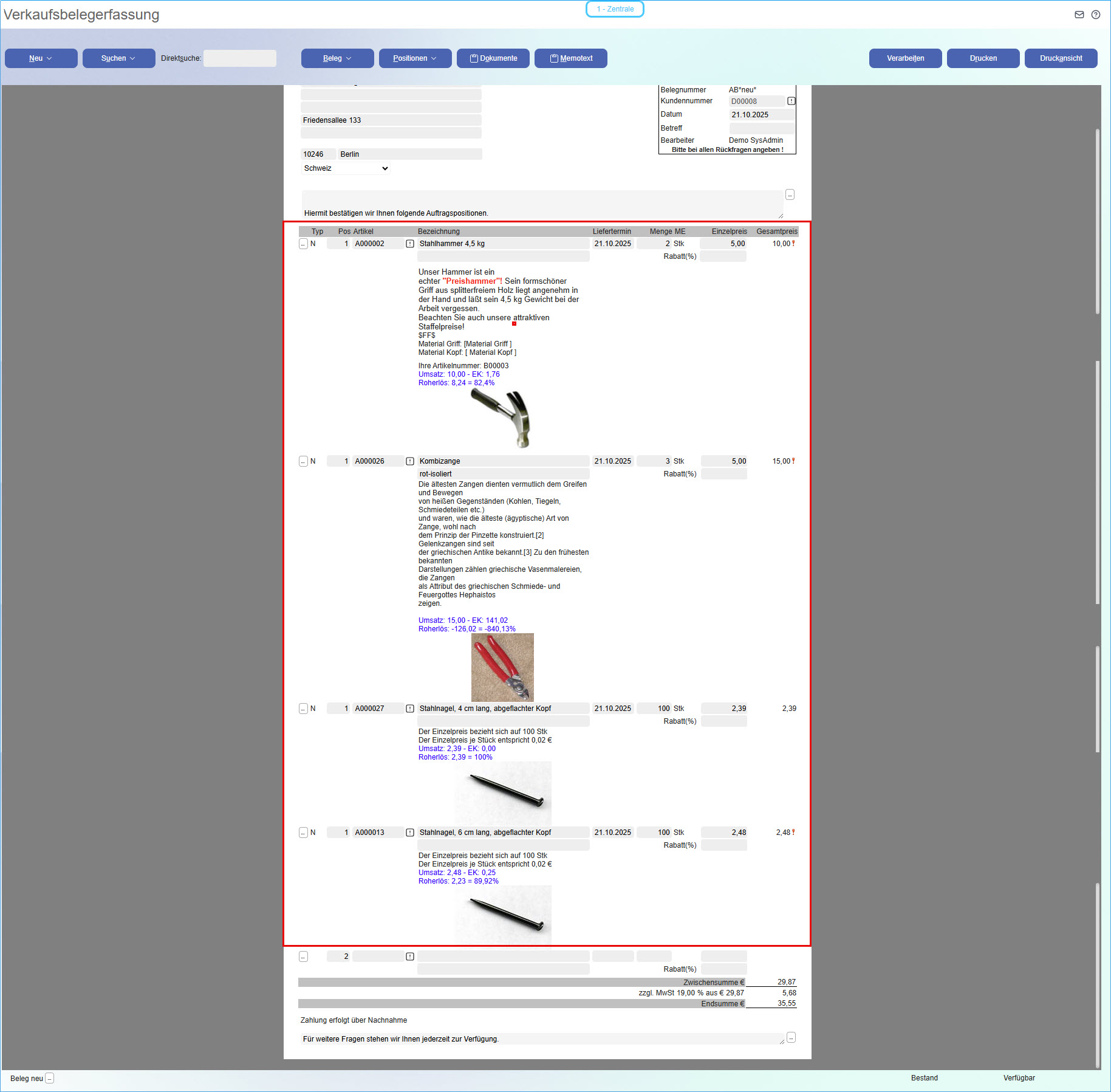 Handelssets auflösen 3