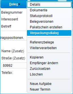 Verkaufsschnellerfassung 1