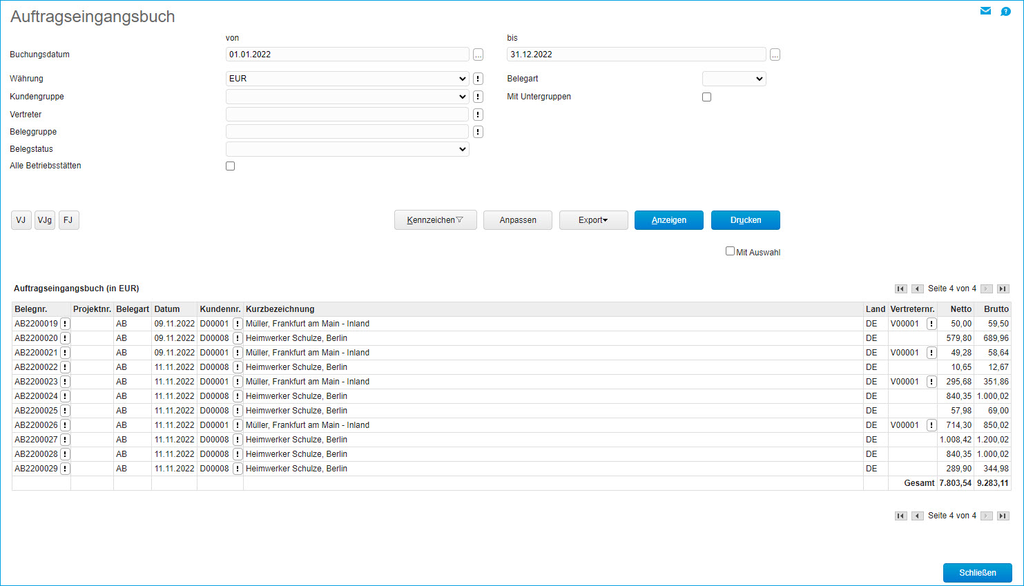 Auftragseingangsbuch 0