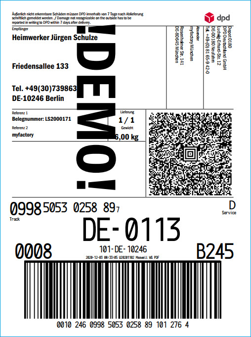 Verpackungstypen und Verpackungsdialog 7