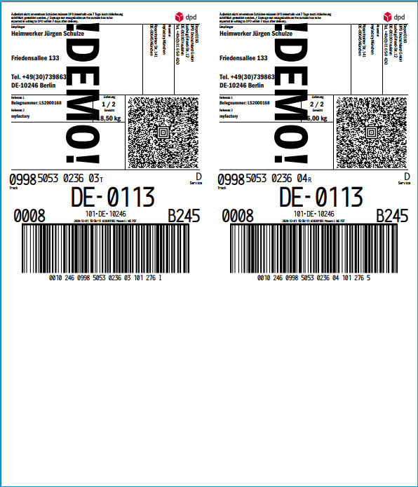 Verpackungstypen und Verpackungsdialog 9