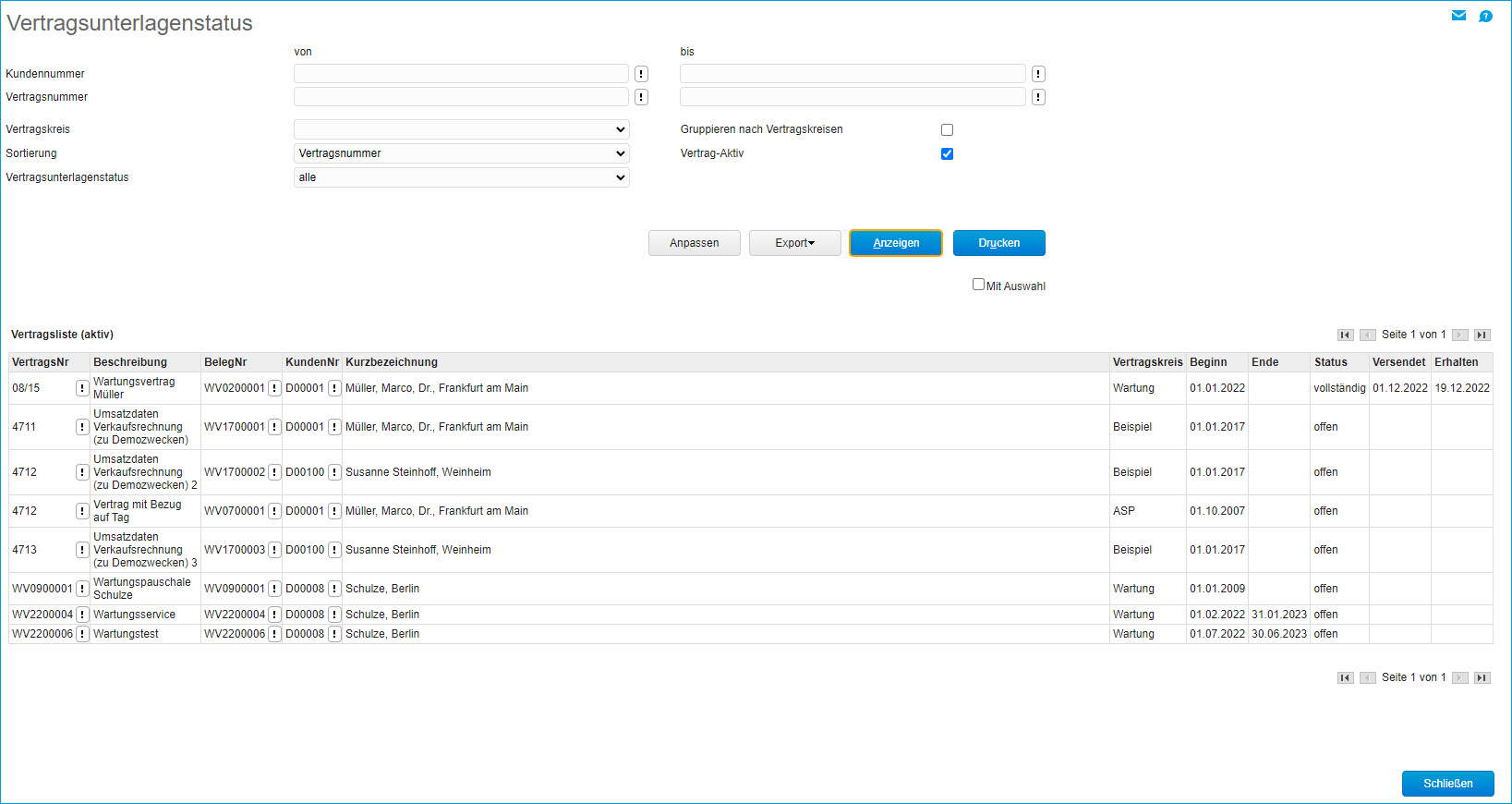 Vertragsunterlagenstatus 0