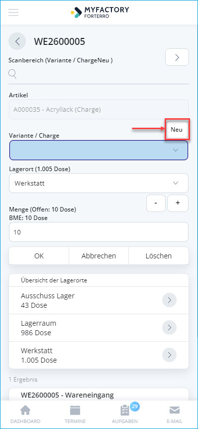 Wareneingänge 9