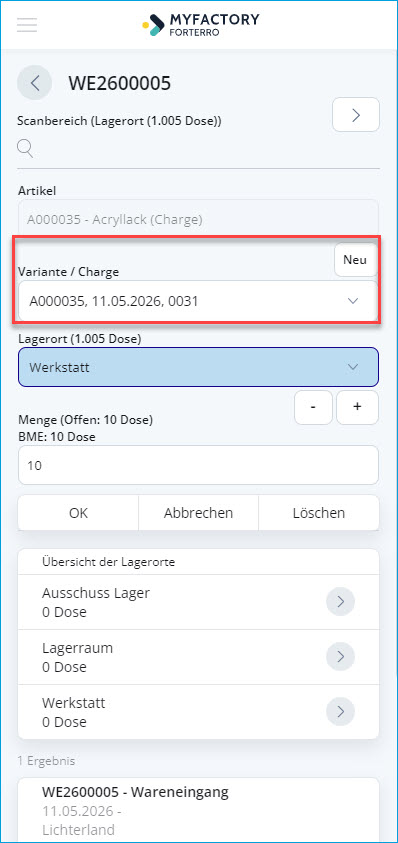 Wareneingänge 11