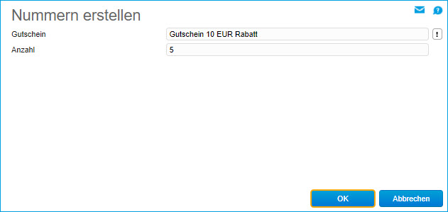 Nummern erstellen 0