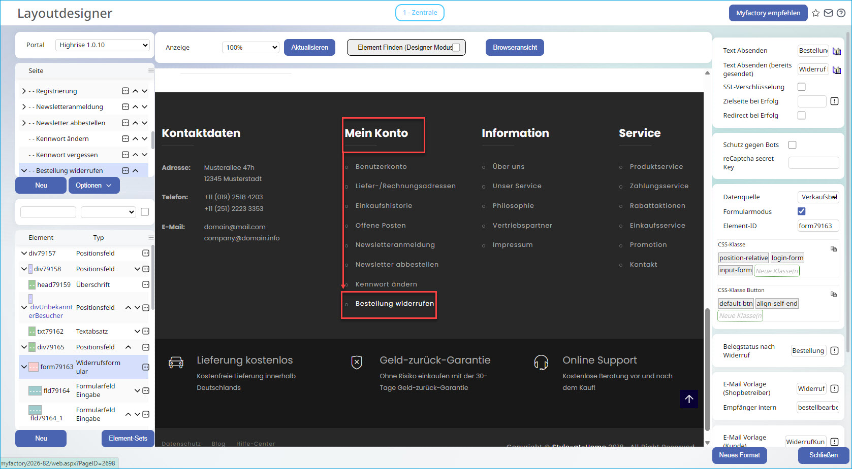 So integrieren Sie den Widerrufsbutton in Ihren Webshop 3