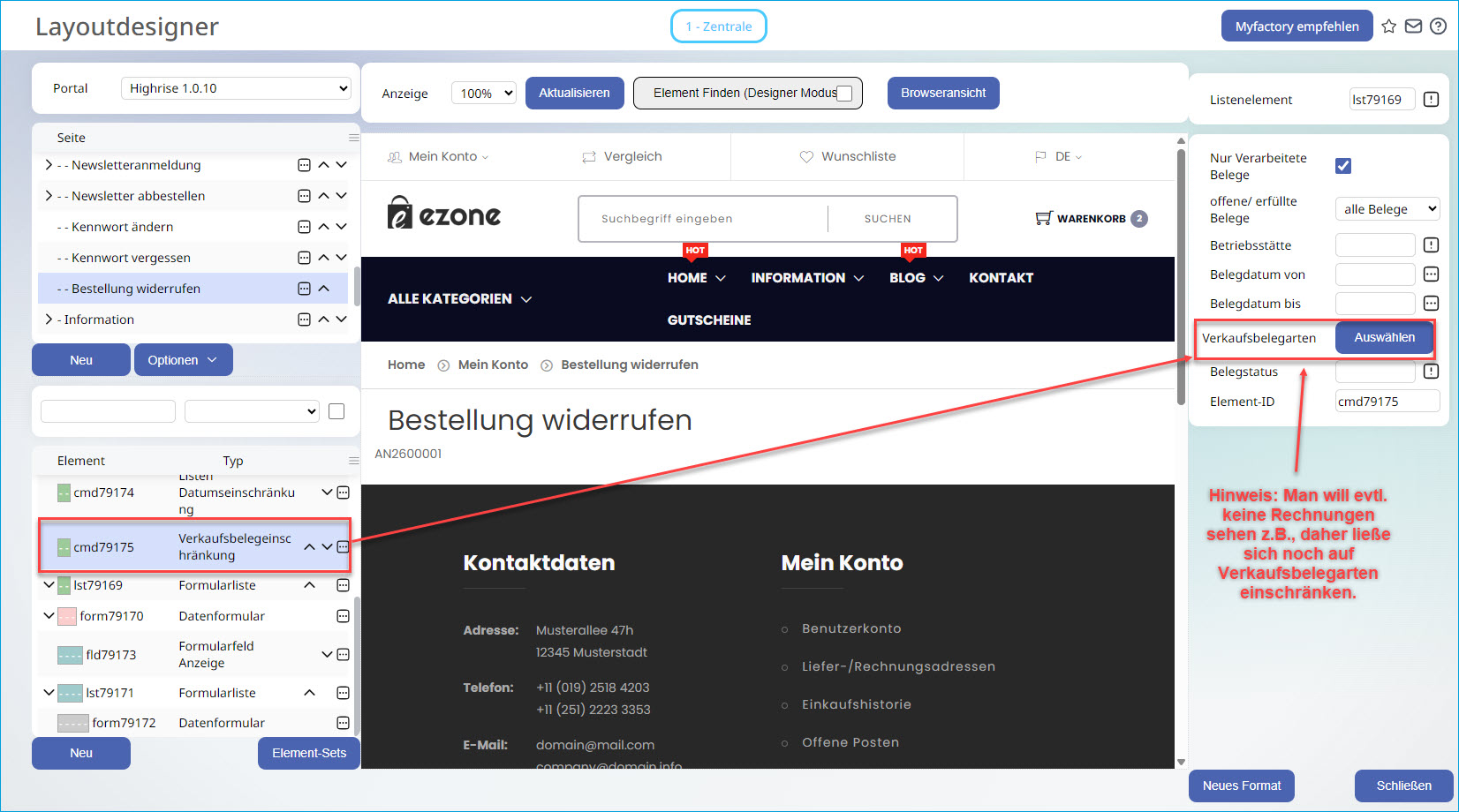 So integrieren Sie den Widerrufsbutton in Ihren Webshop 8