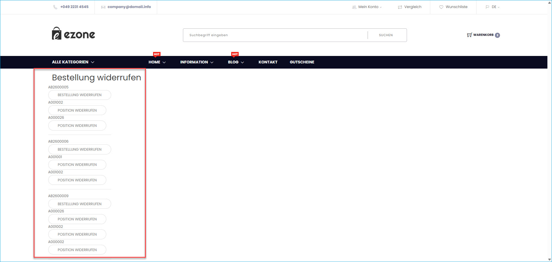 So integrieren Sie den Widerrufsbutton in Ihren Webshop 39
