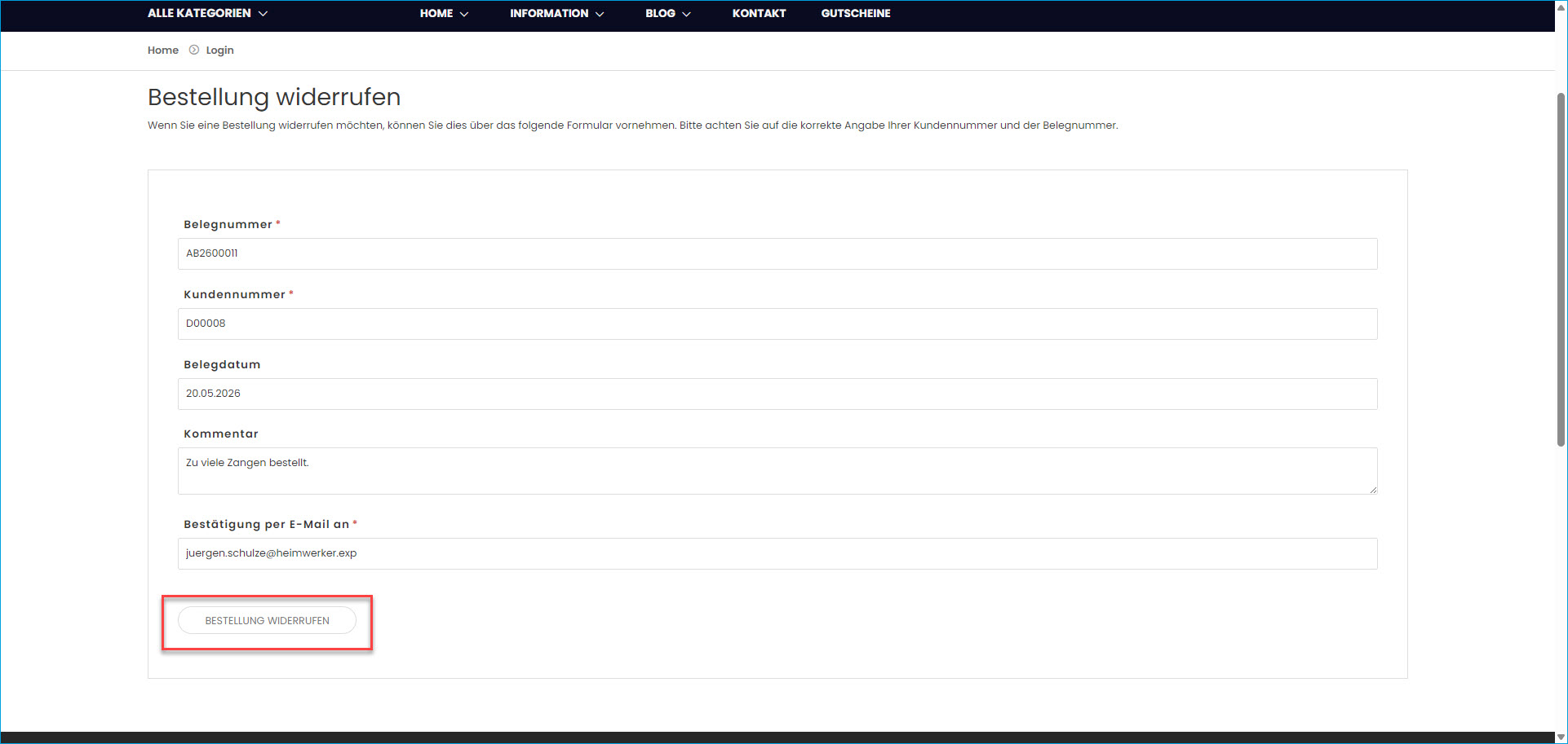 So integrieren Sie den Widerrufsbutton in Ihren Webshop 49