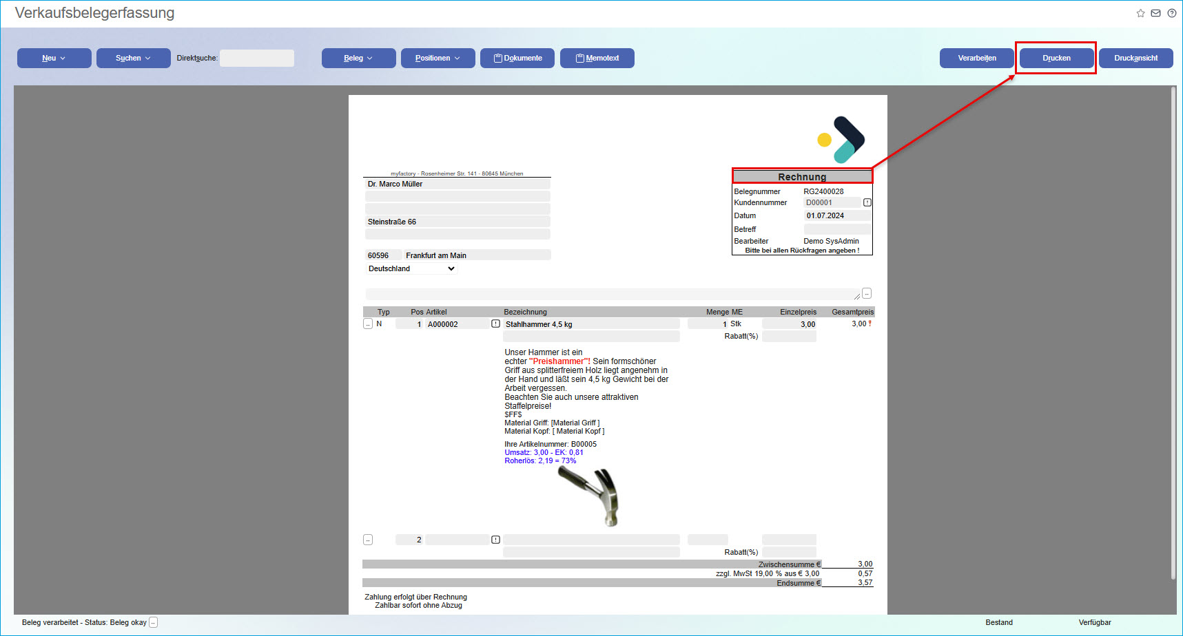 E-Invoicing: So gelingt der automatisierte Austausch elektronischer Rechnungen mit der Myfactory 1